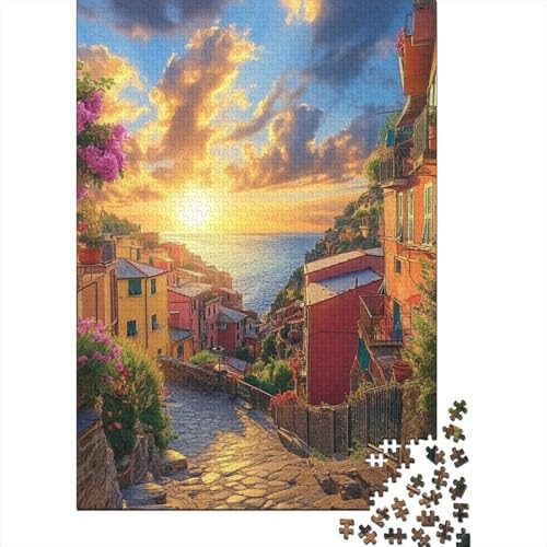 Venedig Wasserstadt Puzzle 1000 Teile Schwer Puzzle Spielzeug Pädagogisches Spiel Impossible Herausforderung Spielzeug Für Erwachsene Kinder 1000pcs (75x50cm) von KKLOSDXERT