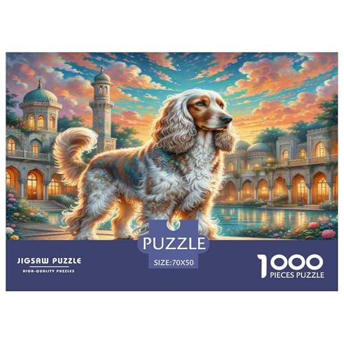Afghanischer Hund Puzzle 1000 Teile Schwer Puzzle Spielzeug Pädagogisches Spiel Impossible Herausforderungsspielzeug Für Erwachsene Und Kinder Ab 14 Jahren 70x50cm/1000pcs von KKOLASXZE