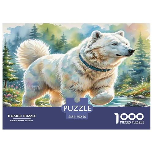 Akita Inu Puzzle 1000 Teile Schwer Puzzle Spielzeug Pädagogisches Spiel Impossible Herausforderung Spielzeug Für Erwachsene Und Kinder Ab 14 Jahren 70x50cm/1000pcs von KKOLASXZE