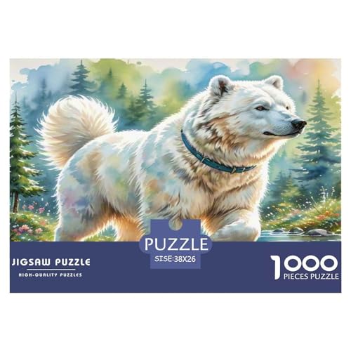 Akita Inu Puzzle 1000-teilige Schwer Puzzle Spielzeug Lernspiel Impossible Herausforderungsspielzeug Für Erwachsene Und Kinder Ab 14 Jahren 38x26cm/1000pcs von KKOLASXZE