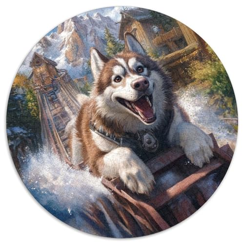 Alaskan Malamute Puzzle 1000 Teile Schwer Puzzle Spielzeug Pädagogisches Spiel Impossible Herausforderungsspielzeug Für Erwachsene Kinder 1000pcs (67.5x67.5cm) von KKOLASXZE