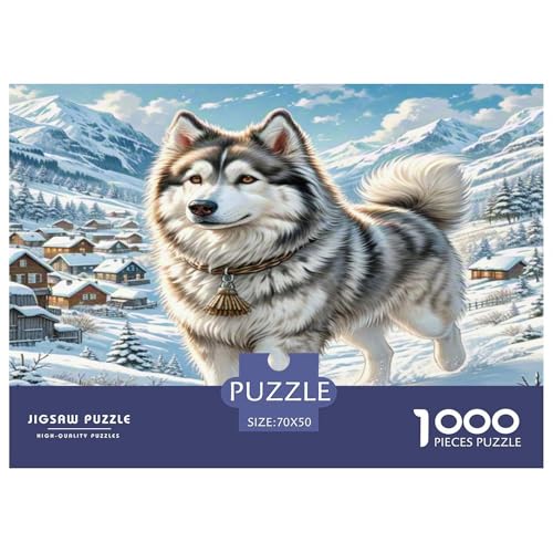 Alaskanische Malamute Puzzles 1000 Teile Schwer Puzzle Spielzeug Lernspiel Impossible Herausforderungsspielzeug Für Erwachsene Kinder 70x50cm/1000pcs Alaskanische Malamute Puzzles 1000 Teile Schwer Puzzle Spielzeug Lernspiel Impossible Herausforderungsspielzeug Für Erwachsene Kinder 70x50cm/1000pcs von KKOLASXZE