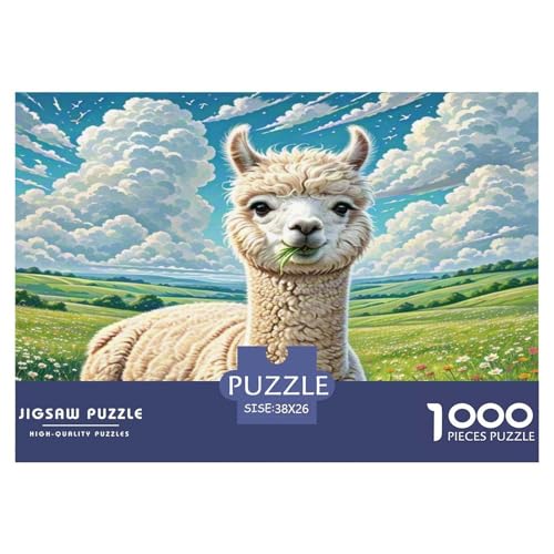 Alpakas Puzzles 1000 Teile Schwer Puzzle Spielzeug Lernspiel Impossible Herausforderung Spielzeug Für Erwachsene Und Kinder Ab 14 Jahren 38x26cm/1000pcs von KKOLASXZE