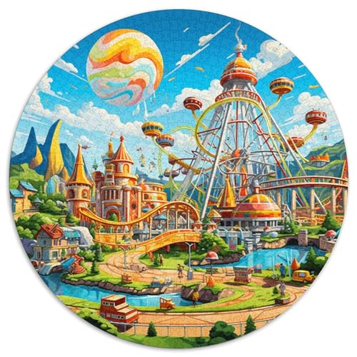 Amusement Parks Puzzles 1000 Teile Schwer Puzzle Spielzeug Lernspiel Impossible Herausforderungsspielzeug Für Erwachsene Und Kinder Ab 14 Jahren 1000pcs (67.5x67.5cm) von KKOLASXZE