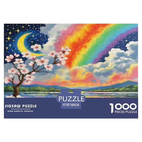 Aprikosenblüte Puzzle 1000 Teile Schwer Puzzle Spielzeug Lernspiel Impossible Herausforderungsspielzeug Für Erwachsene Kinder 38x26cm/1000pcs von KKOLASXZE