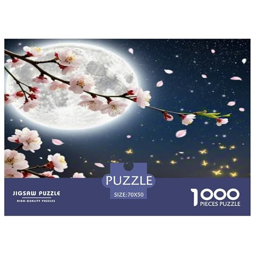 Aprikosenblüte Puzzle 1000 Teile Schwer Puzzle Spielzeug Pädagogisches Spiel Impossible Herausforderungsspielzeug Für Erwachsene Kinder 70x50cm/1000pcs von KKOLASXZE