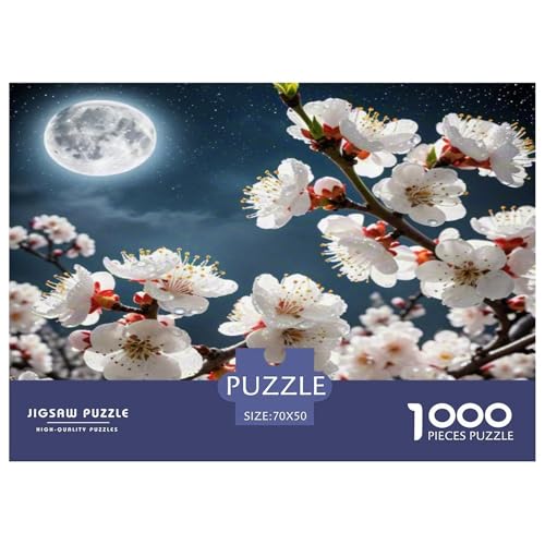 Aprikosenblüte Puzzle 1000 Teile Schwer Puzzle Spielzeug Pädagogisches Spiel Impossible Herausforderungsspielzeug Für Erwachsene Und Kinder Ab 12 Jahren 70x50cm/1000pcs von KKOLASXZE