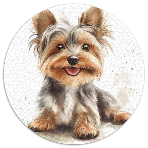 Australian Silky Terrier Puzzles 1000-teilige Schwer Puzzle Spielzeug Lernspiel Impossible Herausforderungsspielzeug Für Erwachsene Und Kinder in Bewährter 1000pcs (67.5x67.5cm) von KKOLASXZE