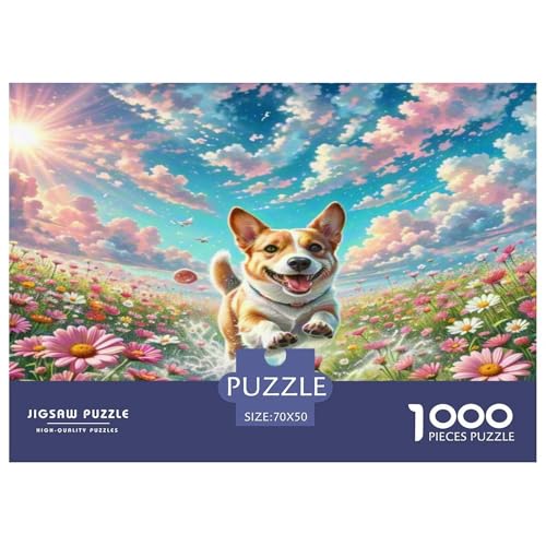Australischer Terrier Puzzle 1000 Teile Schwer Puzzle Spielzeug Pädagogisches Spiel Impossible Herausforderung Spielzeug Für Erwachsene Und Kinder Ab 12 Jahren 70x50cm/1000pcs von KKOLASXZE