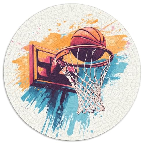 Basketball Puzzle 1000-teilige Schwer Puzzle Spielzeug Lernspiel Impossible Herausforderungsspielzeug Für Erwachsene Kinder 1000pcs (67.5x67.5cm) von KKOLASXZE