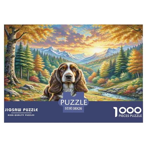 Basset Hund Puzzle 1000-teilige Schwer Puzzle Spielzeug Lernspiel Impossible Herausforderungsspielzeug Für Erwachsene Und Kinder Ab 14 Jahren 38x26cm/1000pcs von KKOLASXZE