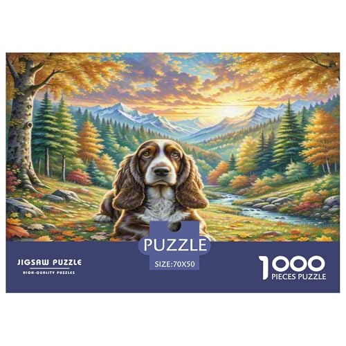 Basset Hund Puzzles 1000 Teile Schwer Puzzle Spielzeug Lernspiel Impossible Herausforderungsspielzeug Für Erwachsene Und Kinder Ab 12 Jahren 70x50cm/1000pcs von KKOLASXZE