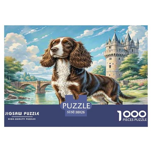 Basset Hund Puzzles 1000 Teile Schwer Puzzle Spielzeug Pädagogisches Spiel Impossible Herausforderungsspielzeug Für Erwachsene Und Kinder Ab 12 Jahren 38x26cm/1000pcs von KKOLASXZE