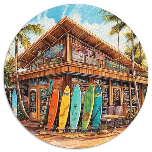 Beach Shop Puzzle 1000-teilige Schwer Puzzle Spielzeug Pädagogisches Spiel Impossible Herausforderungsspielzeug Für Erwachsene Kinder 1000pcs (67.5x67.5cm) von KKOLASXZE