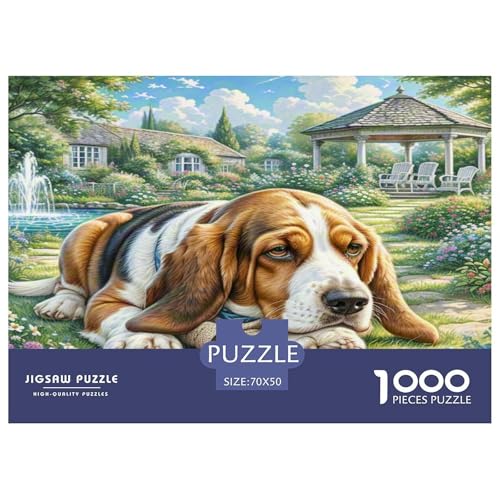 Beagle Puzzle 1000 Teile Schwer Puzzle Spielzeug Pädagogisches Spiel Impossible Herausforderung Spielzeug Für Erwachsene Und Kinder Ab 14 Jahren 70x50cm/1000pcs von KKOLASXZE