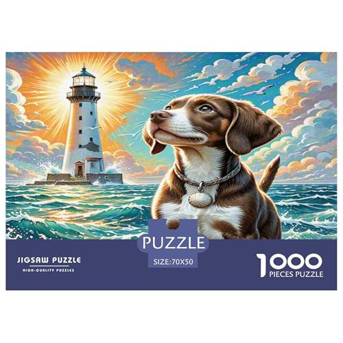 Beagle Puzzle 1000-teilige Schwer Puzzle Spielzeug Lernspiel Impossible Herausforderungsspielzeug Für Erwachsene Kinder 70x50cm/1000pcs von KKOLASXZE