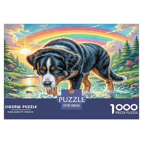 Berner Berghund Puzzle 1000 Teile Schwer Puzzle Spielzeug Lernspiel Impossible Herausforderung Spielzeug Für Erwachsene Und Kinder Ab 12 Jahren 38x26cm/1000pcs von KKOLASXZE