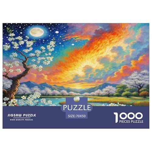 Birnenblüte Puzzle 1000-teilige Schwer Puzzle Spielzeug Pädagogisches Spiel Impossible Herausforderungsspielzeug Für Erwachsene Und Kinder in Bewährter 70x50cm/1000pcs von KKOLASXZE