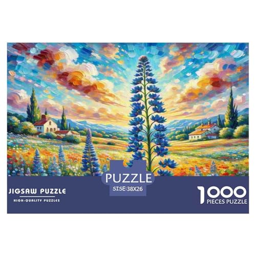 Blaue Schneeflocke Puzzle 1000-teilige Schwer Puzzle Spielzeug Lernspiel Impossible Herausforderung Spielzeug Für Erwachsene Und Kinder Ab 12 Jahren 38x26cm/1000pcs von KKOLASXZE