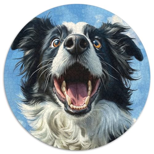 Border Collie Puzzle 1000 Teile Schwer Puzzle Spielzeug Lernspiel Impossible Herausforderung Spielzeug Für Erwachsene Kinder 1000pcs (67.5x67.5cm) von KKOLASXZE