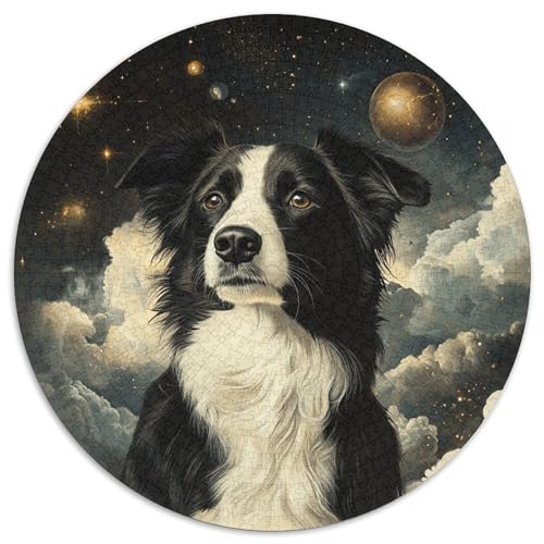 Border Collie Puzzles 1000 Teile Schwer Puzzle Spielzeug Lernspiel Impossible Herausforderungsspielzeug Für Erwachsene Kinder 1000pcs (67.5x67.5cm) von KKOLASXZE