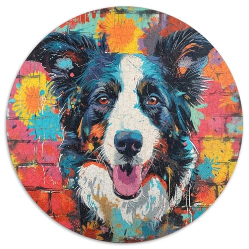 Border Collie Puzzles 1000 Teile Schwer Puzzle Spielzeug Pädagogisches Spiel Impossible Herausforderungsspielzeug Für Erwachsene Kinder 1000pcs (67.5x67.5cm) von KKOLASXZE