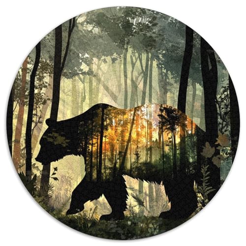 Brown Bear Puzzle 1000 Teile Schwer Puzzle Spielzeug Lernspiel Impossible Herausforderung Spielzeug Für Erwachsene Und Kinder Ab 12 Jahren 1000pcs (67.5x67.5cm) von KKOLASXZE
