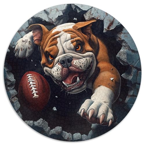 Bulldog Puzzle 1000-teilige Schwer Puzzle Spielzeug Lernspiel Impossible Herausforderung Spielzeug Für Erwachsene Kinder 1000pcs (67.5x67.5cm) von KKOLASXZE