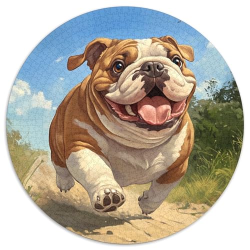 Bulldog Puzzle 1000-teilige Schwer Puzzle Spielzeug Lernspiel Impossible Herausforderungsspielzeug Für Erwachsene Kinder 1000pcs (67.5x67.5cm) von KKOLASXZE