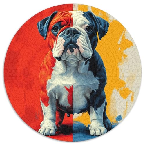 Bulldog Puzzles 1000 Teile Schwer Puzzle Spielzeug Lernspiel Impossible Herausforderungsspielzeug Für Erwachsene Kinder 1000pcs (67.5x67.5cm) von KKOLASXZE