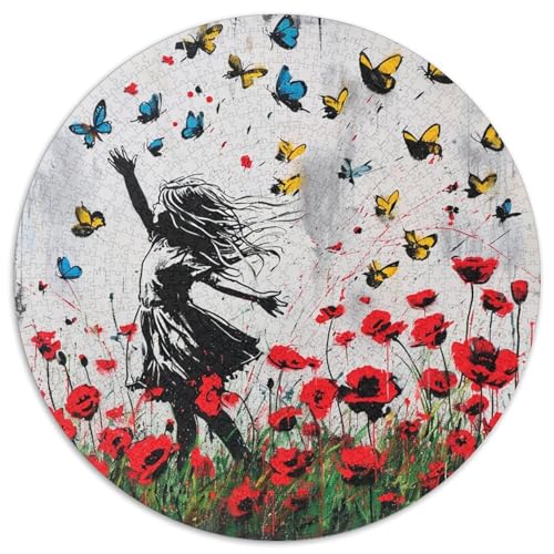 Butterfly Puzzle 1000-teilige Schwer Puzzle Spielzeug Lernspiel Impossible Herausforderung Spielzeug Für Erwachsene Kinder 1000pcs (67.5x67.5cm) von KKOLASXZE