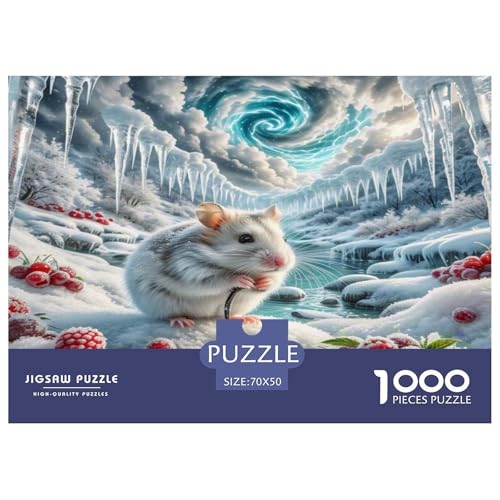 Campbells Hamster Puzzle 1000 Teile Schwer Puzzle Spielzeug Lernspiel Impossible Herausforderungsspielzeug Für Erwachsene Und Kinder in Bewährter 70x50cm/1000pcs von KKOLASXZE