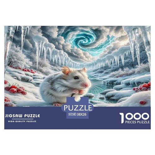 Campbells Hamster Puzzles 1000 Teile Schwer Puzzle Spielzeug Lernspiel Impossible Herausforderung Spielzeug Für Erwachsene Und Kinder Ab 12 Jahren 38x26cm/1000pcs von KKOLASXZE