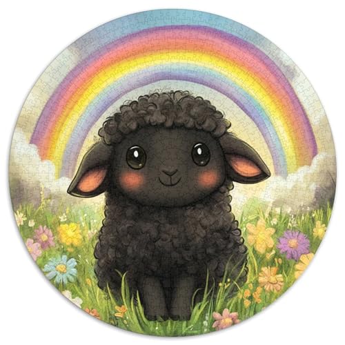 Cartoon Lamb Puzzles 1000 Teile Schwer Puzzle Spielzeug Lernspiel Impossible Herausforderung Spielzeug Für Erwachsene Kinder 1000pcs (67.5x67.5cm) von KKOLASXZE