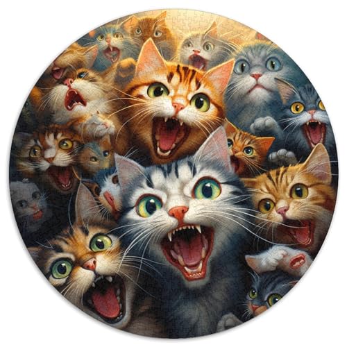 Cat Puzzle 1000 Teile Schwer Puzzle Spielzeug Pädagogisches Spiel Impossible Herausforderungsspielzeug Für Erwachsene Und Kinder in Bewährter 1000pcs (67.5x67.5cm) von KKOLASXZE