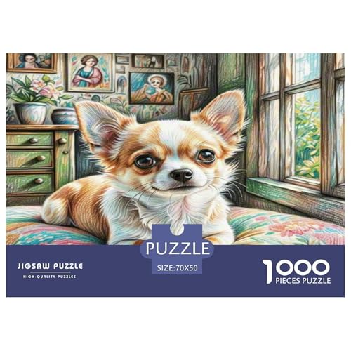 Chihuahua Puzzle 1000 Teile Schwer Puzzle Spielzeug Lernspiel Impossible Herausforderung Spielzeug Für Erwachsene Kinder 70x50cm/1000pcs Chihuahua Puzzle 1000 Teile Schwer Puzzle Spielzeug Lernspiel Impossible Herausforderung Spielzeug Für Erwachsene Kinder 70x50cm/1000pcs von KKOLASXZE
