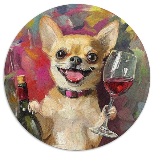 Chihuahua Puzzle 1000 Teile Schwer Puzzle Spielzeug Lernspiel Impossible Herausforderungsspielzeug Für Erwachsene Kinder 1000pcs (67.5x67.5cm) von KKOLASXZE