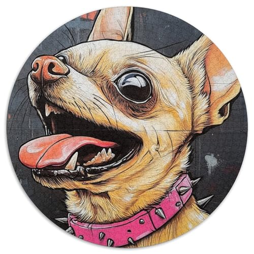 Chihuahua Puzzle 1000-teilige Schwer Puzzle Spielzeug Pädagogisches Spiel Impossible Herausforderung Spielzeug Für Erwachsene Und Kinder Ab 12 Jahren 1000pcs (67.5x67.5cm) von KKOLASXZE