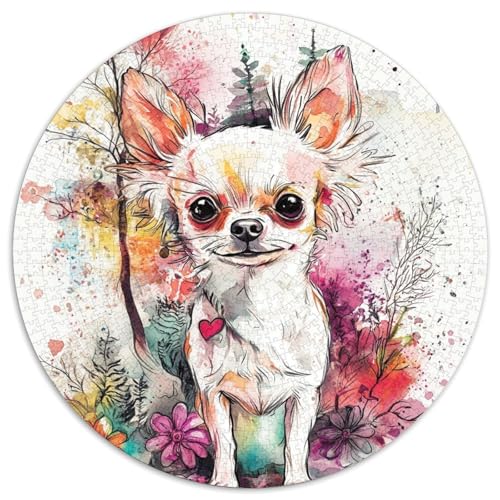 Chihuahua Puzzle 1000-teilige Schwer Puzzle Spielzeug Pädagogisches Spiel Impossible Herausforderungsspielzeug Für Erwachsene Und Kinder in Bewährter 1000pcs (67.5x67.5cm) von KKOLASXZE