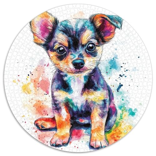 Chihuahua Puzzles 1000-teilige Schwer Puzzle Spielzeug Lernspiel Impossible Herausforderungsspielzeug Für Erwachsene Kinder 1000pcs (67.5x67.5cm) von KKOLASXZE