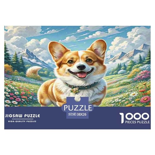 Corgi Puzzle 1000 Teile Schwer Puzzle Spielzeug Pädagogisches Spiel Impossible Herausforderung Spielzeug Für Erwachsene Und Kinder Ab 12 Jahren 38x26cm/1000pcs von KKOLASXZE