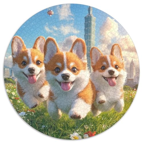 Corgi Puzzle 1000 Teile Schwer Puzzle Spielzeug Pädagogisches Spiel Impossible Herausforderungsspielzeug Für Erwachsene Kinder 1000pcs (67.5x67.5cm) von KKOLASXZE