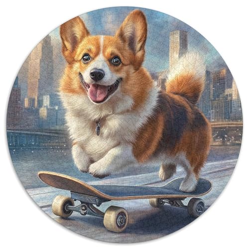 Corgi Puzzle 1000 Teile Schwer Puzzle Spielzeug Pädagogisches Spiel Impossible Herausforderungsspielzeug Für Erwachsene Kinder 1000pcs (67.5x67.5cm) von KKOLASXZE