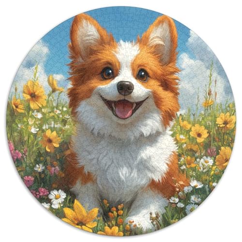 Corgi Puzzle 1000-teilige Schwer Puzzle Spielzeug Lernspiel Impossible Herausforderung Spielzeug Für Erwachsene Kinder 1000pcs (67.5x67.5cm) von KKOLASXZE