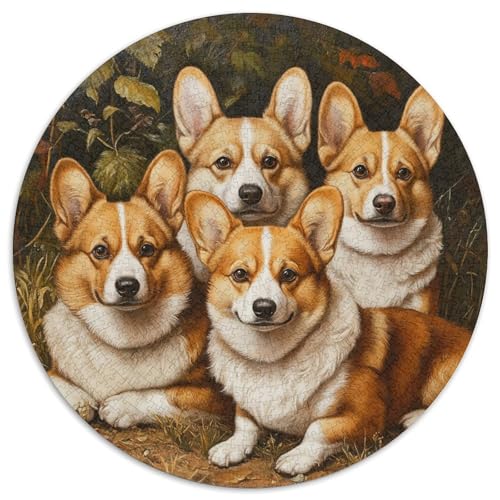 Corgi Puzzle 1000-teilige Schwer Puzzle Spielzeug Lernspiel Impossible Herausforderungsspielzeug Für Erwachsene Und Kinder Ab 14 Jahren 1000pcs (67.5x67.5cm) von KKOLASXZE