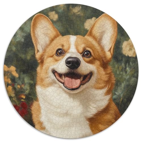 Corgi Puzzle 1000-teilige Schwer Puzzle Spielzeug Pädagogisches Spiel Impossible Herausforderungsspielzeug Für Erwachsene Kinder 1000pcs (67.5x67.5cm) von KKOLASXZE
