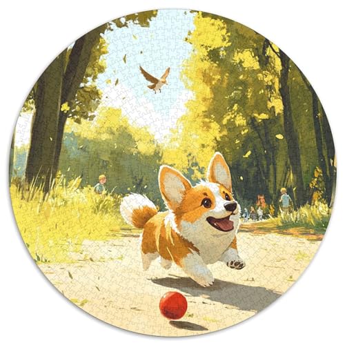 Corgi Puzzles 1000 Teile Schwer Puzzle Spielzeug Lernspiel Impossible Herausforderung Spielzeug Für Erwachsene Kinder 1000pcs (67.5x67.5cm) von KKOLASXZE