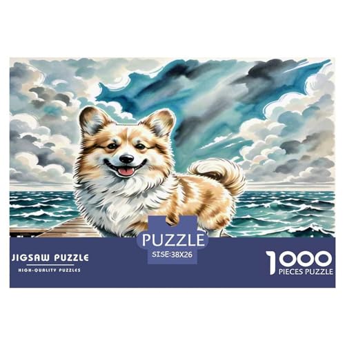 Corgidoodle Puzzle 1000 Teile Schwer Puzzle Spielzeug Pädagogisches Spiel Impossible Herausforderung Spielzeug Für Erwachsene Und Kinder Ab 14 Jahren 38x26cm/1000pcs von KKOLASXZE