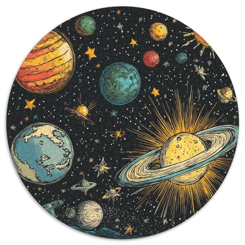 Cosmic Planets Puzzles 1000 Teile Schwer Puzzle Spielzeug Pädagogisches Spiel Impossible Herausforderungsspielzeug Für Erwachsene Kinder 1000pcs (67.5x67.5cm) von KKOLASXZE
