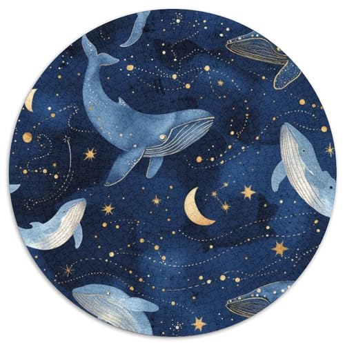 Cute Whale Puzzles 1000 Teile Schwer Puzzle Spielzeug Lernspiel Impossible Herausforderung Spielzeug Für Erwachsene Und Kinder in Bewährter 1000pcs (67.5x67.5cm) von KKOLASXZE